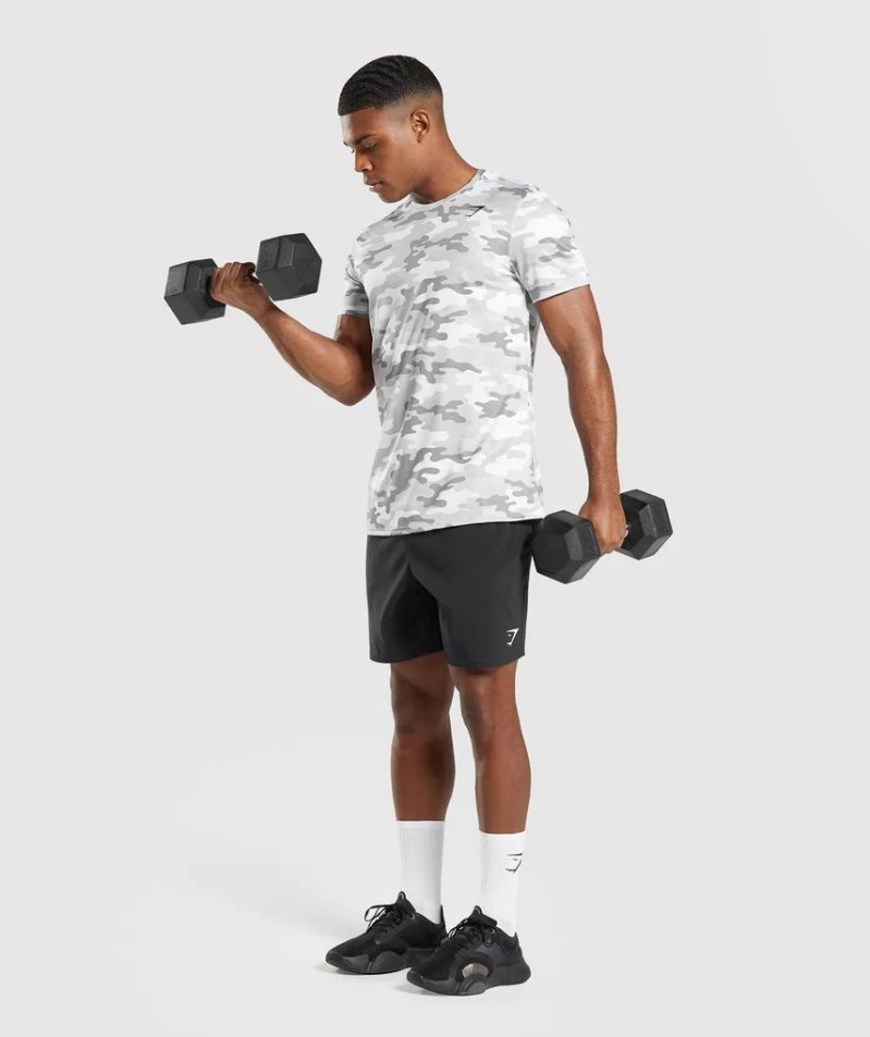 Men's Gymshark Arrival T-Shirts Camo | CA D0N6A5